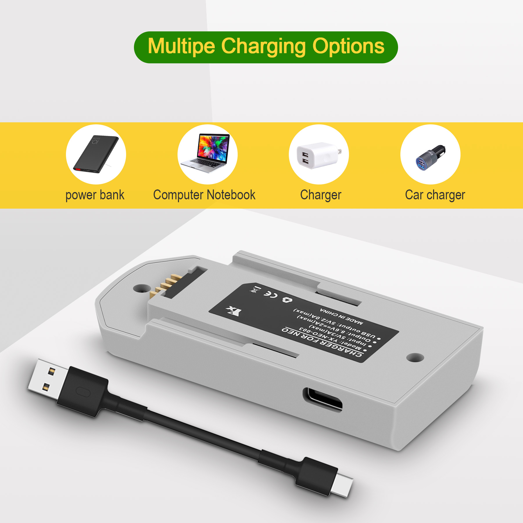 Bidirectional USB Battery Char - Drone Power Bank recension och pris